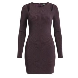 Large TRIXXI Dark Purple Sparkly Fitted Mini Party Dress Bodycon Sexy Party